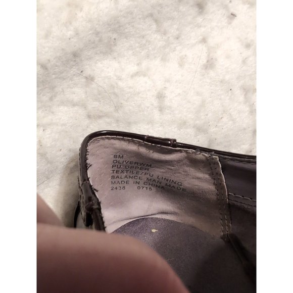 Nine West Patent Leather OliverWM Women’s  Oxfords Size 8 Plum - Picture 5 of 10